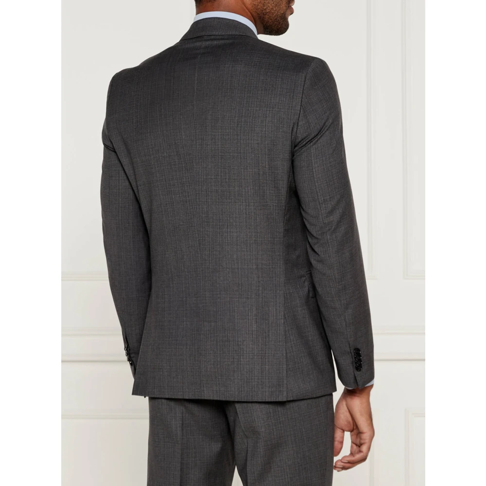 Hugo Boss Elegant Grijs Wollen Pak Gray Heren