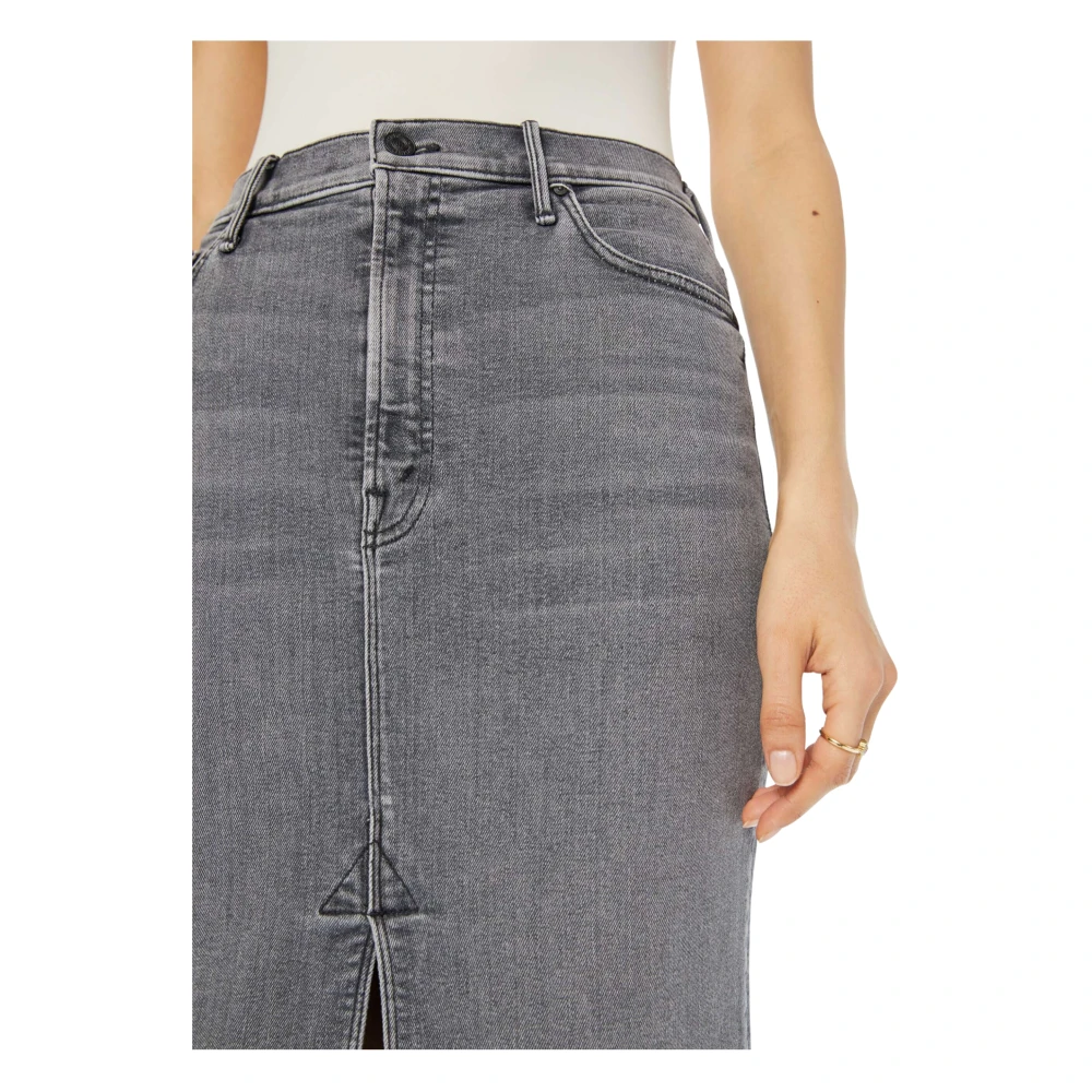 Mother Reverse Pencil Pusher Jeans in Grijs Gray Dames
