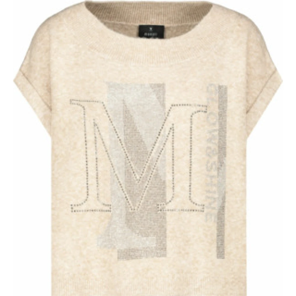 Monari Biscuit Melange Pullunder Sweater Beige Dames