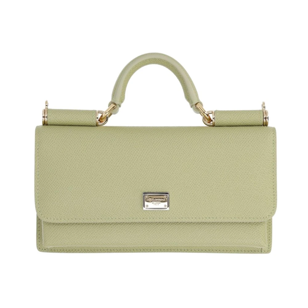 Dolce & Gabbana Women's Green Handbags, One Size, Dauphine Calfskin Phone Bag