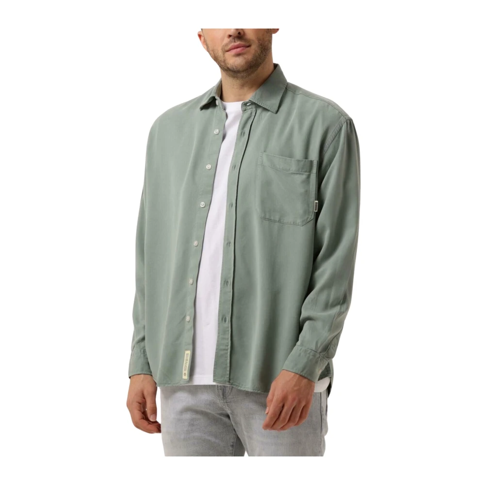 Woodbird Groen Casual Tencel Overhemd Green Heren