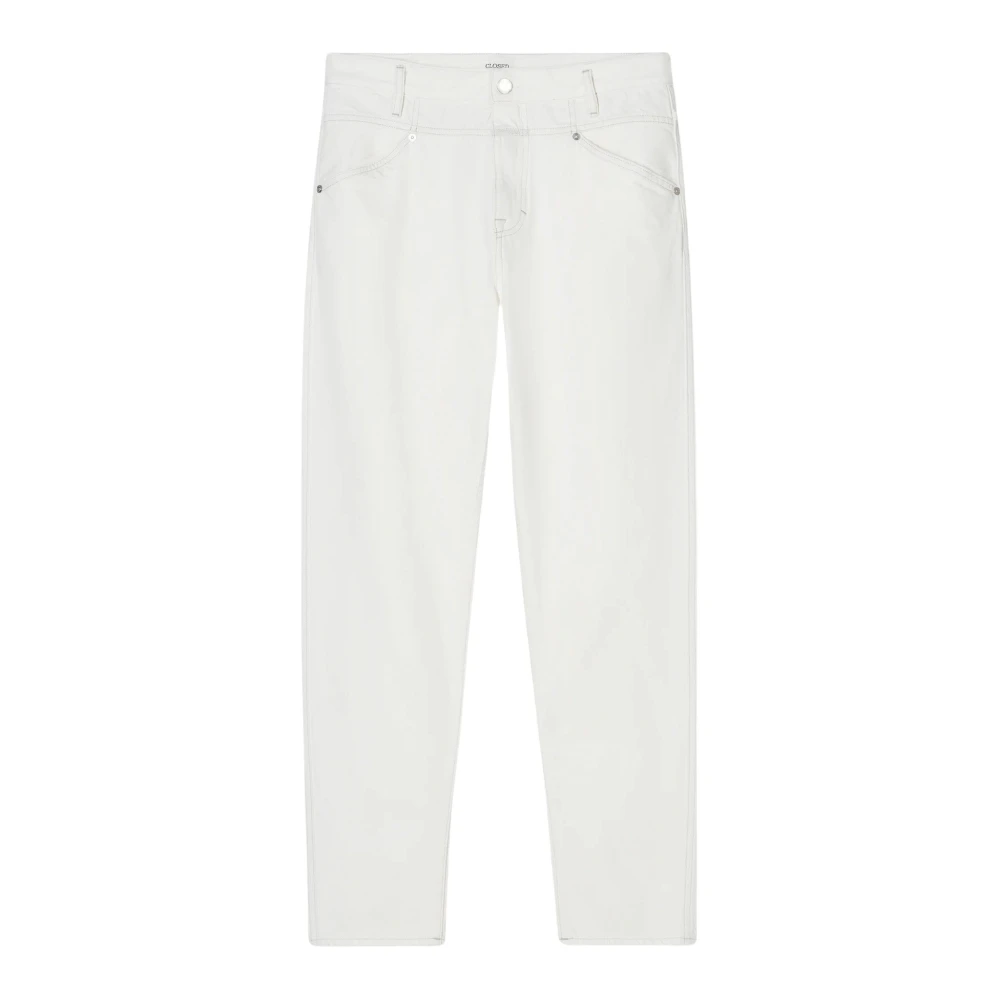 Closed Men's White Straight Jeans,, Regular Fit Denim Trousers With Narrow Leg W33