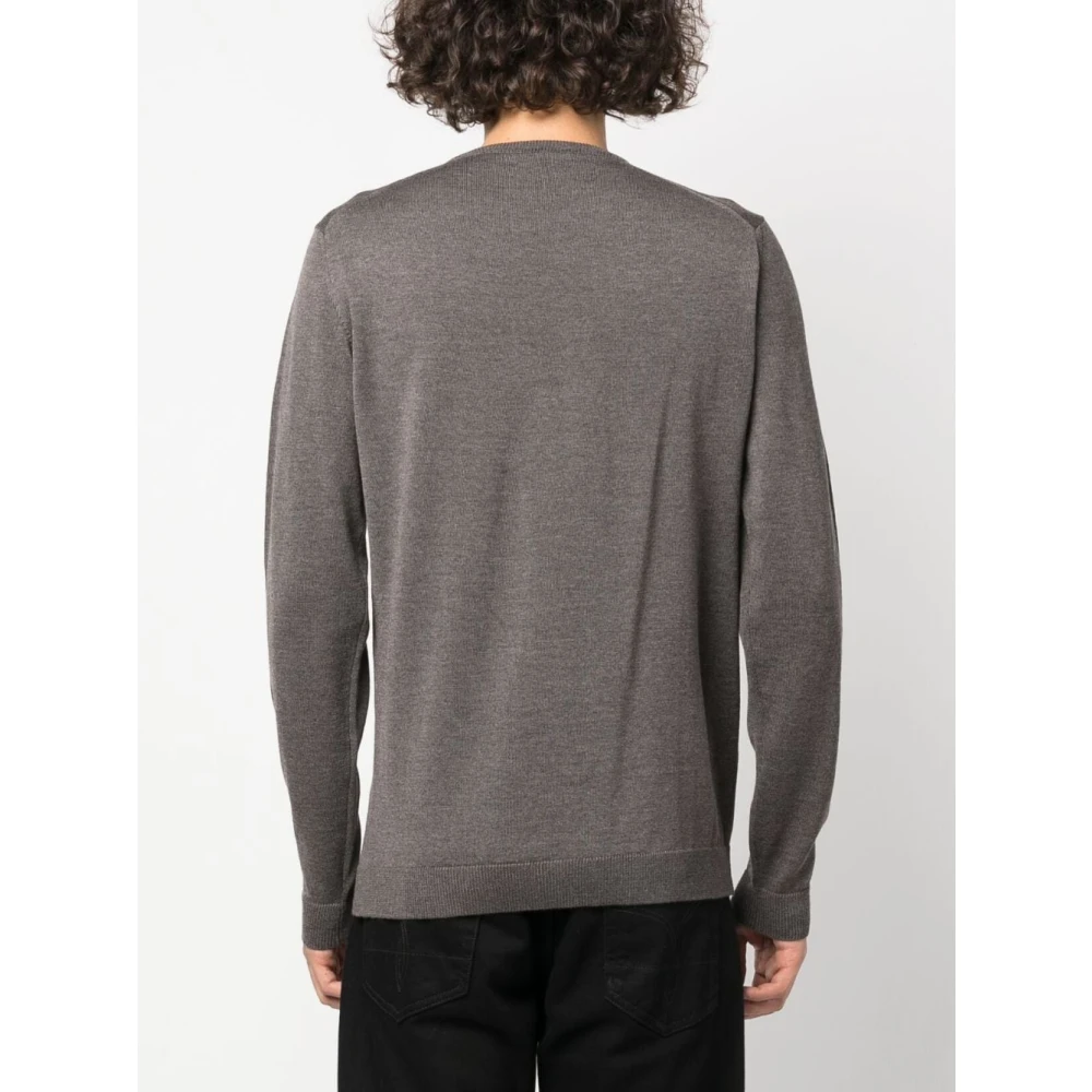 Roberto Collina Stijlvolle Pullover met Ronde Hals Gray Heren