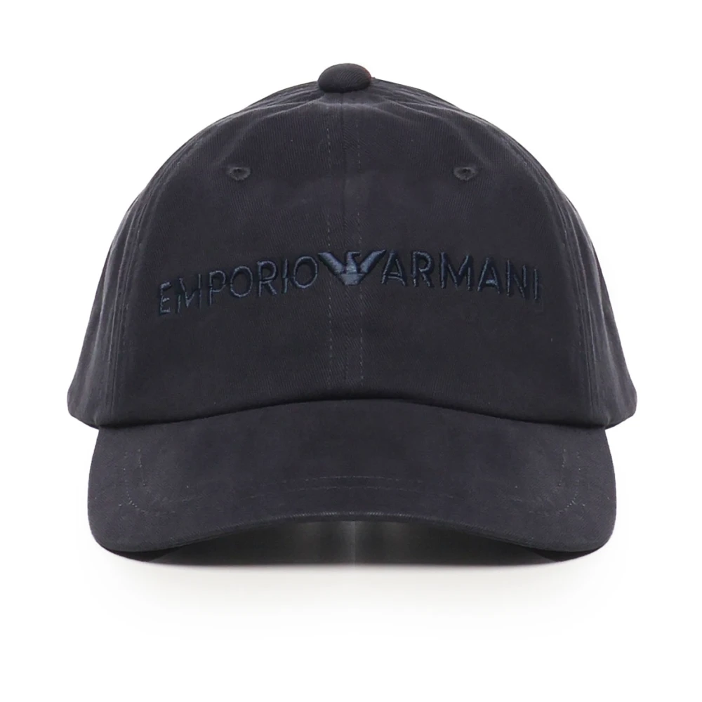 Emporio Armani Blauwe Baseballpet met Geborduurd Logo Blue Heren