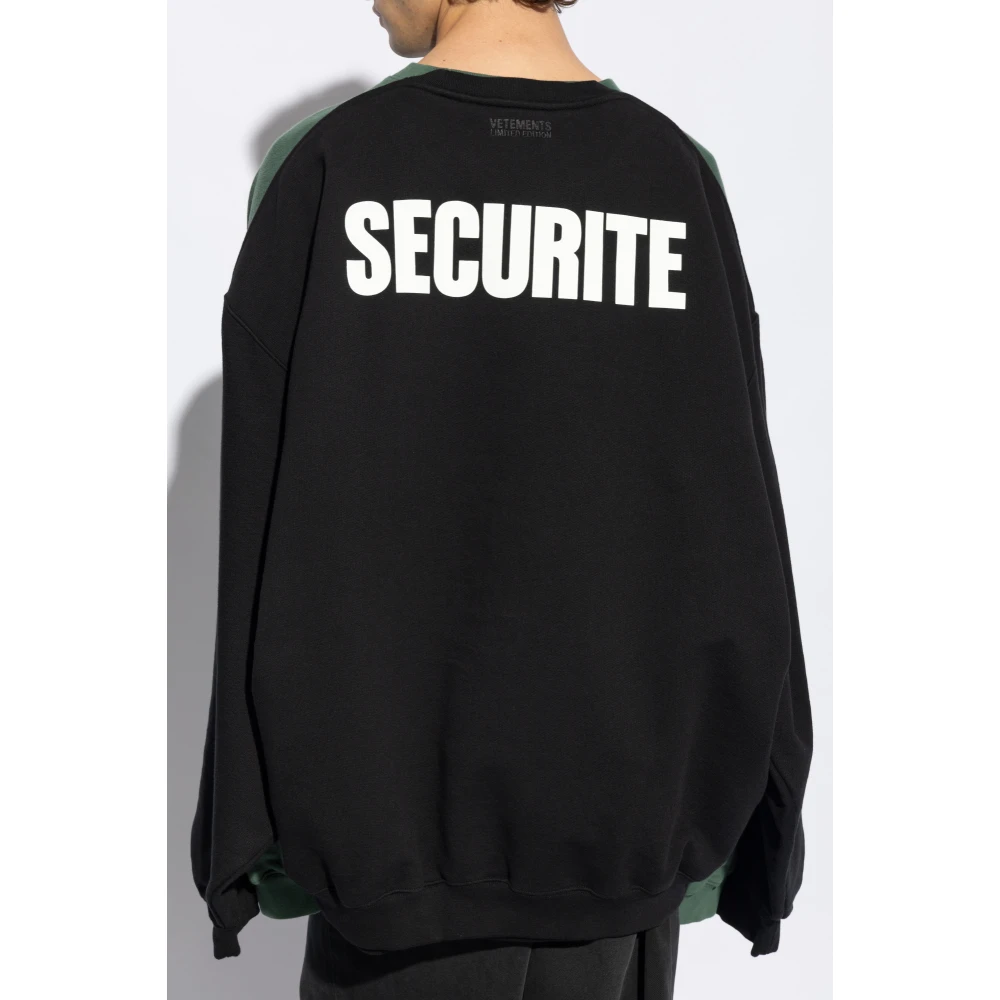 Vetements Dubbele hoodie Green Heren