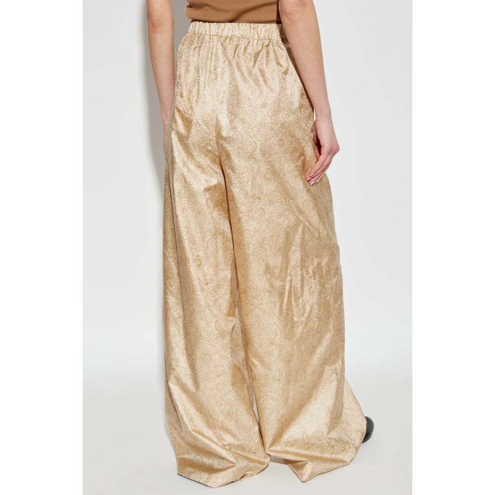 Max Mara Zijden broek Domizia Yellow Dames