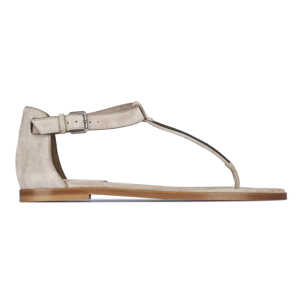 Brunello Cucinelli Women's Gray Pair Of Sandals