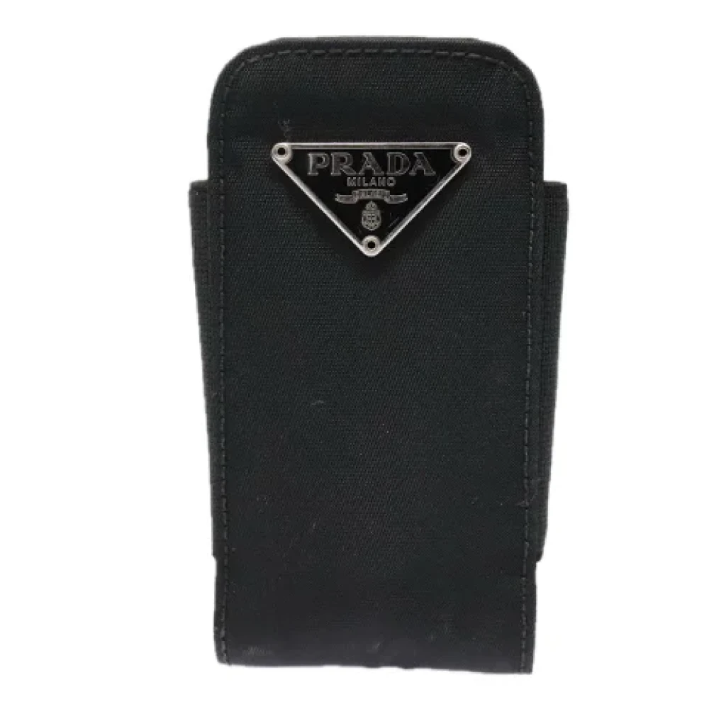 Prada Vintage Pre-owned Canvas wallets Black Dames