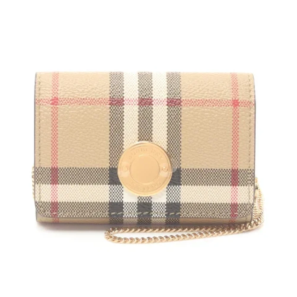 Burberry Vintage Pre-owned Canvas wallets Beige Dames