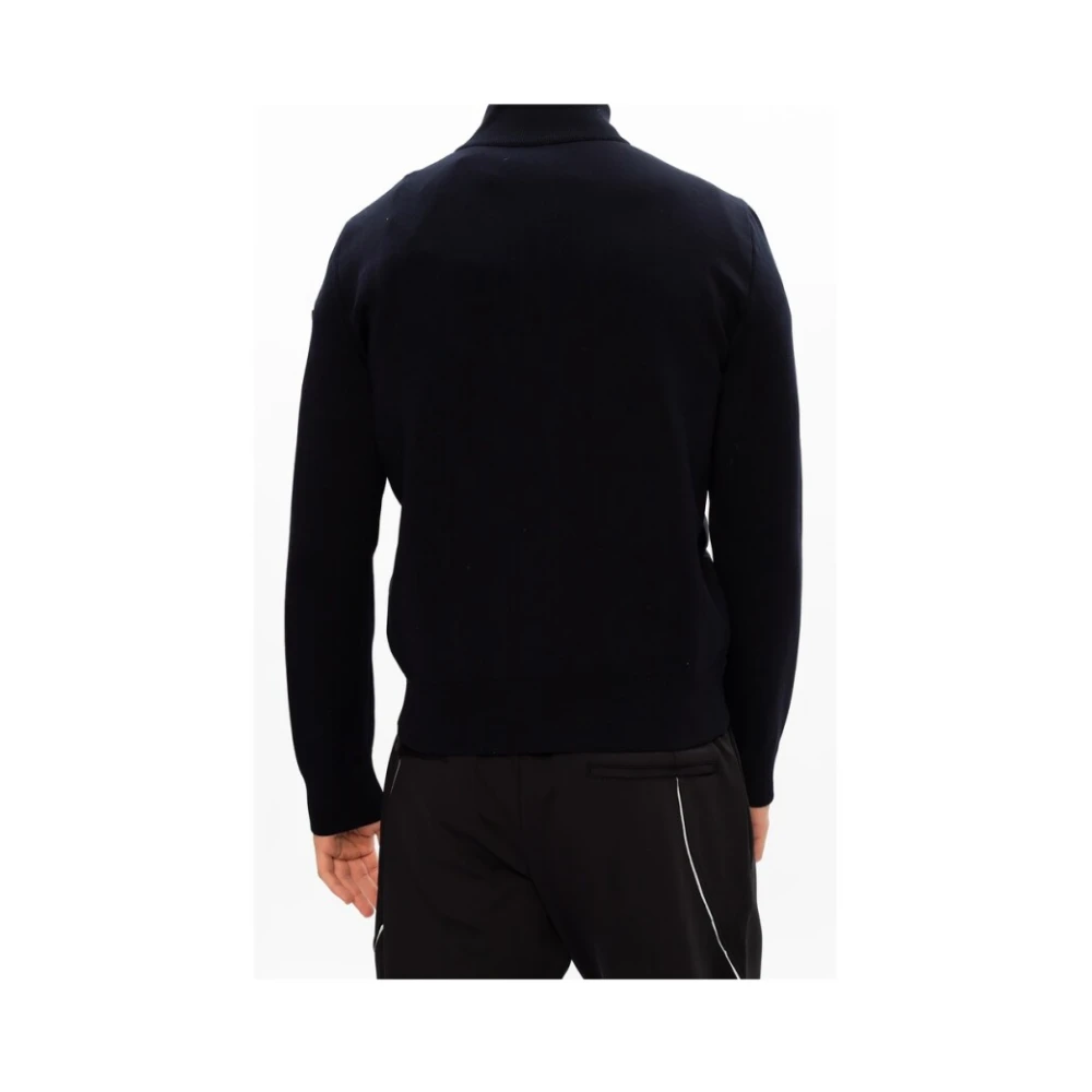 Moncler Gewatteerde Crêpe Ritsvest Blue Heren