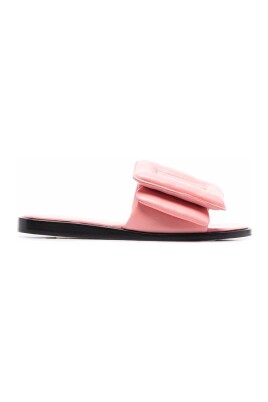 pink-puffy-buckle-leather-sandals