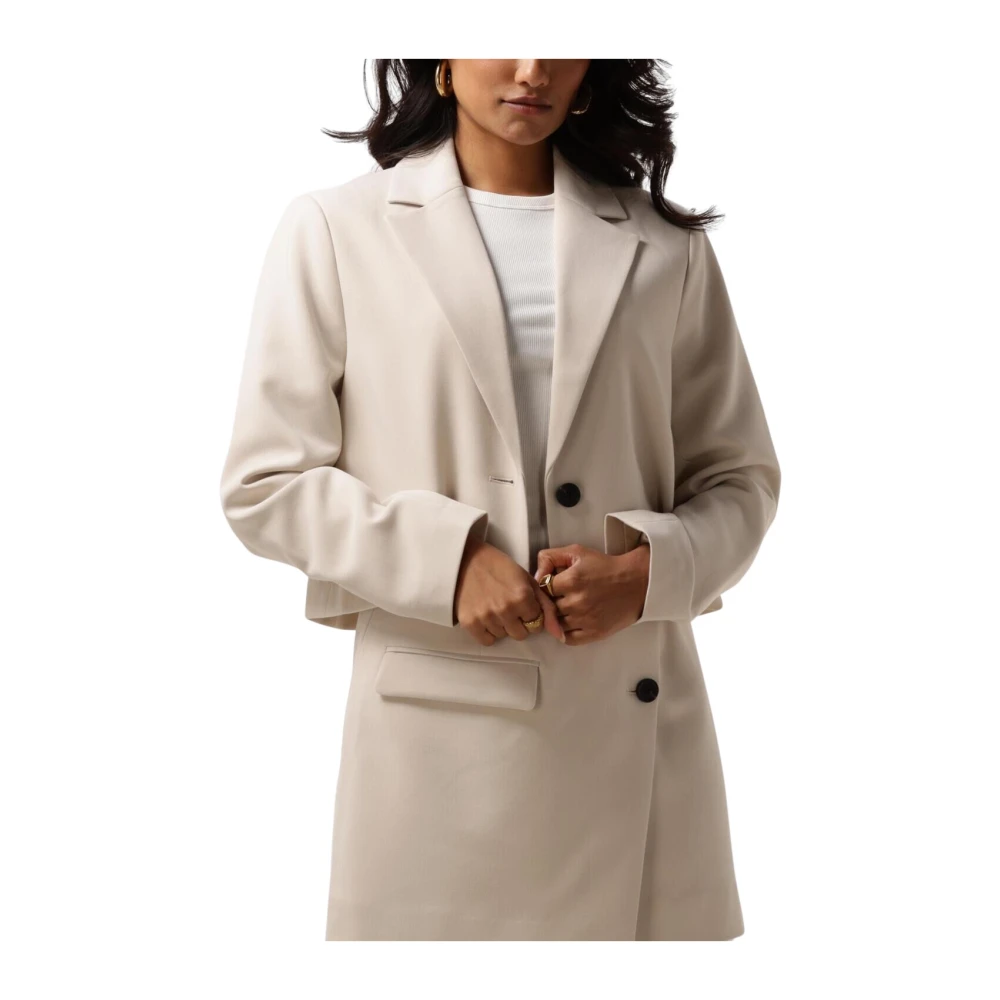 Second Female Cropped Blazer Second Dames Beige Dames