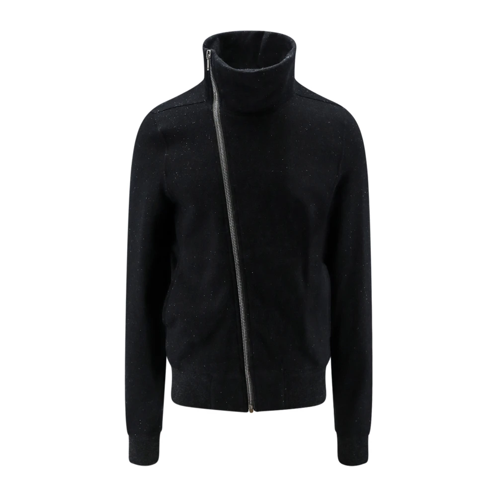 Rick Owens Black Jumpers - Male - Zip-Throughs - L - Sweatshirts & Hoodies