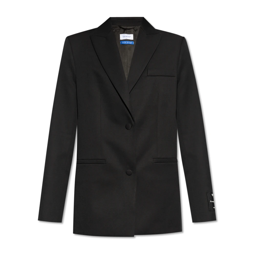 Off White Wollen blazer Black Dames