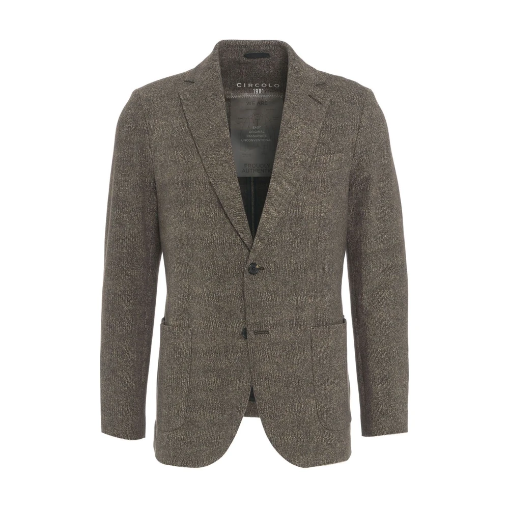 Circolo 1901 Bruine Single-breasted Blazer Aw24 Brown Heren