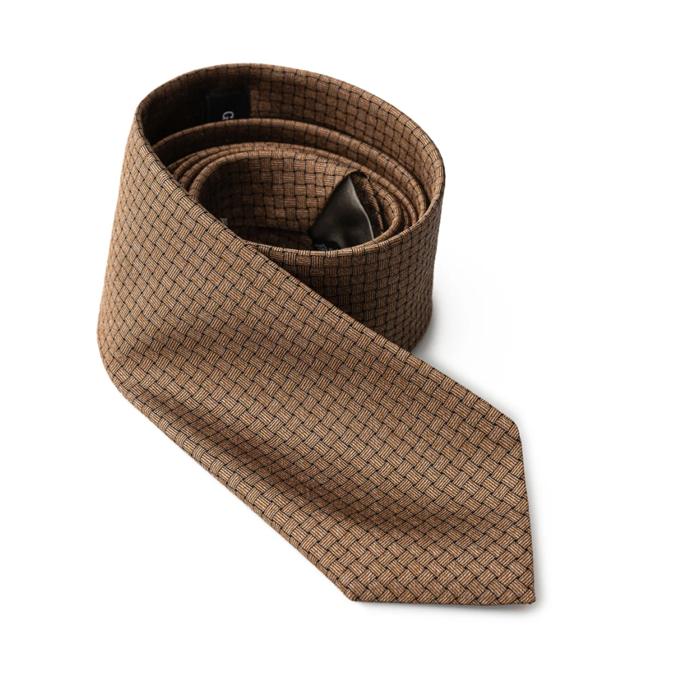 Giorgio Armani Men's Brown Ties, One Size, Bronze Silk Tie