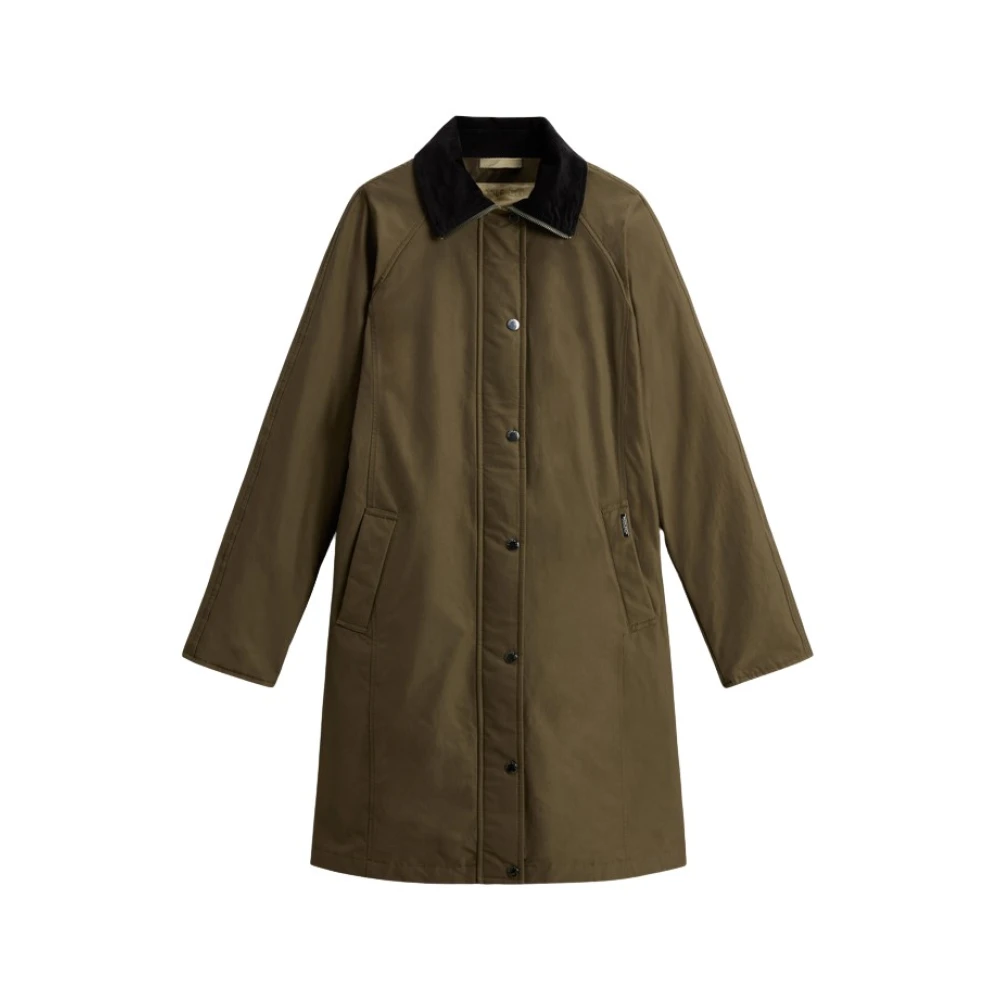 Woolrich Women's Green Ramar Clothcon Pana Coat - Parkas - L - Coats