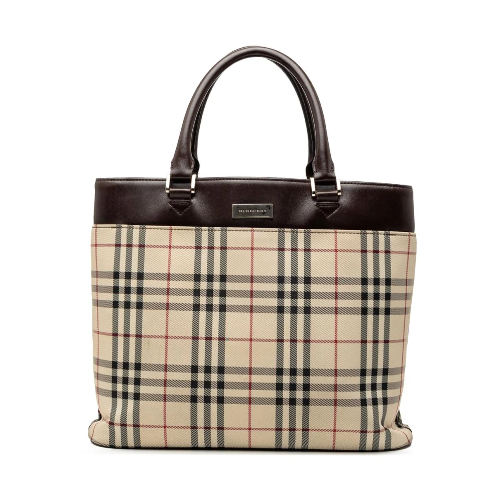 Burberry Vintage Women's Pre-Owned Plaid Tote Bag