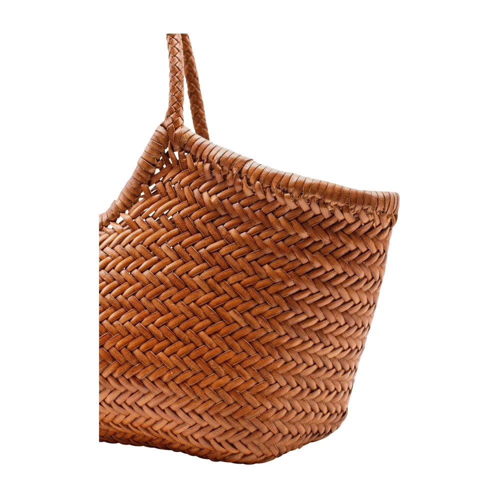 Dragon Diffusion Bruine leren tas met gevlochten ontwerp Brown Dames