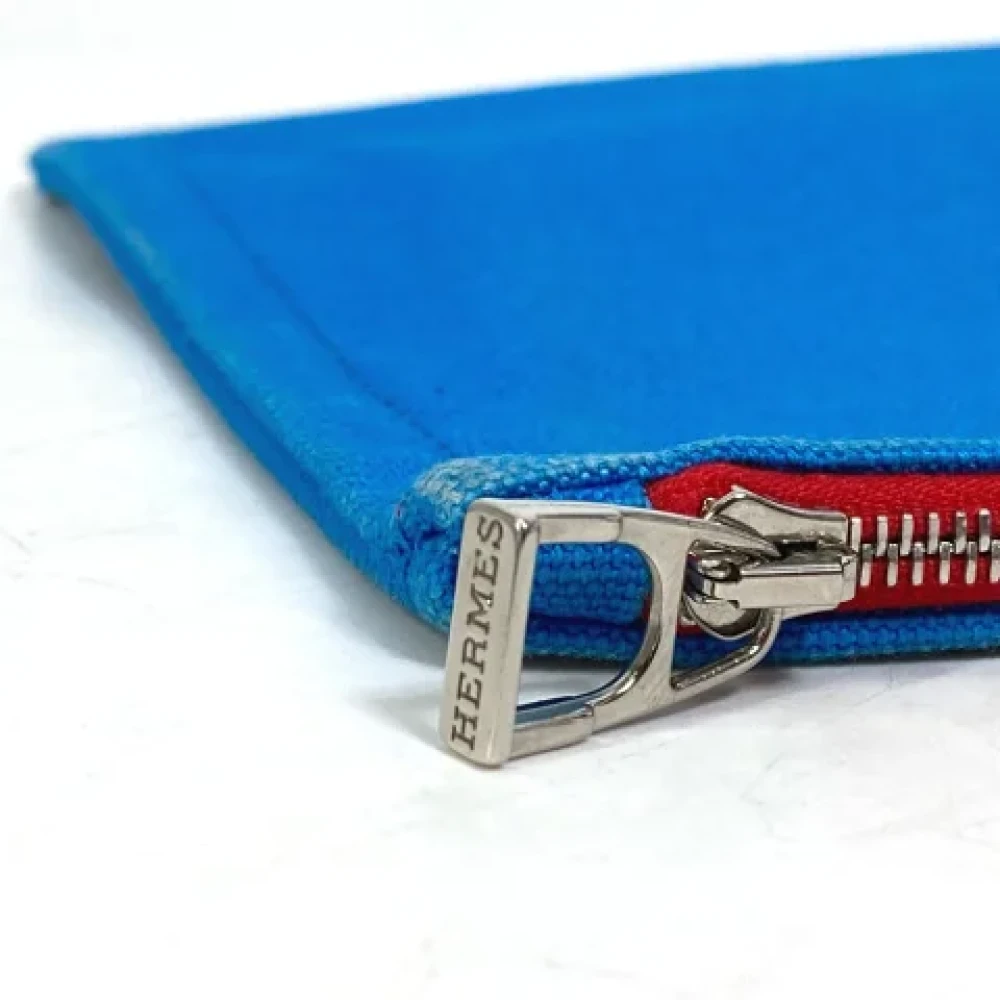Hermès Vintage Pre-owned Fabric pouches Blue Dames