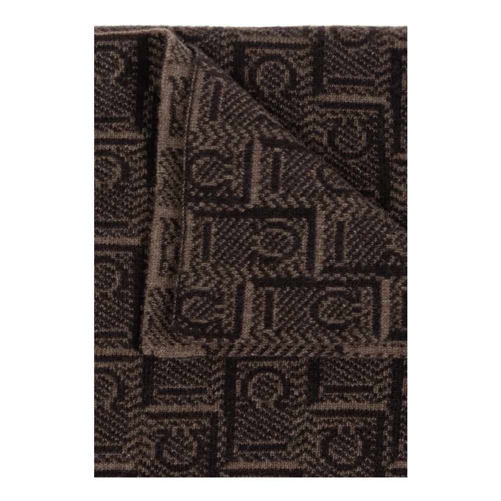 Salvatore Ferragamo Sjaal met monogram Brown Heren