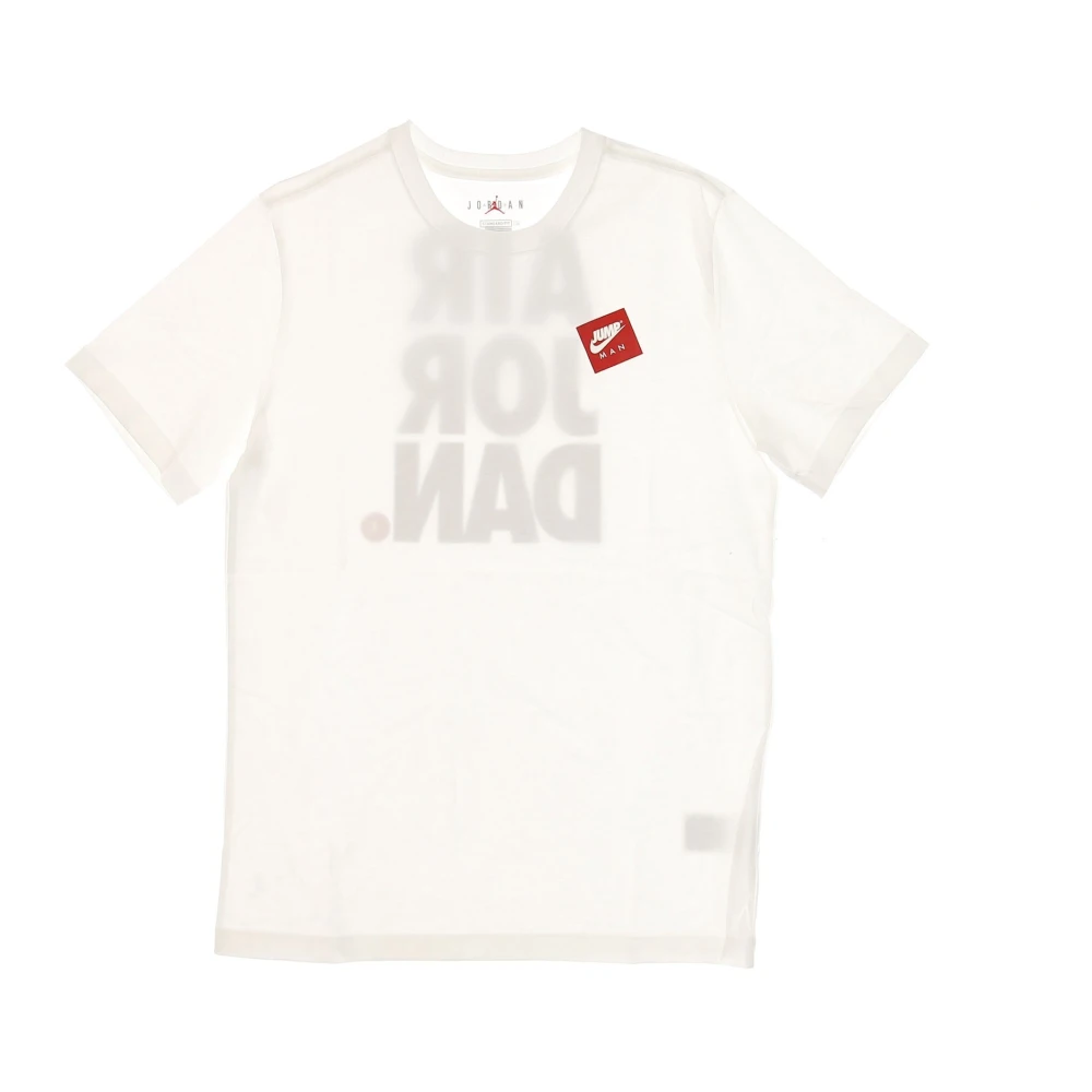 Jordan Grafische Crew Tee in Wit Rood White Heren