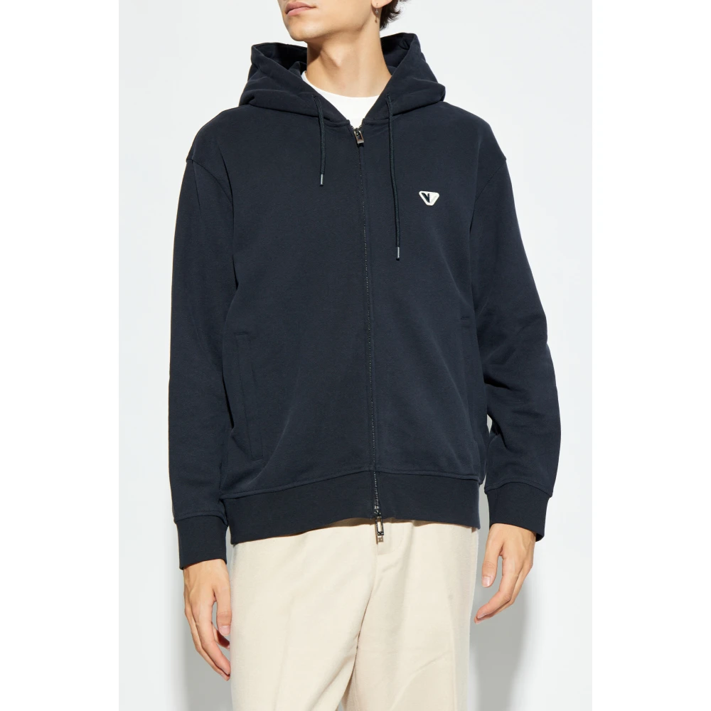 Emporio Armani Ritssluiting Sweatshirt Blue Heren