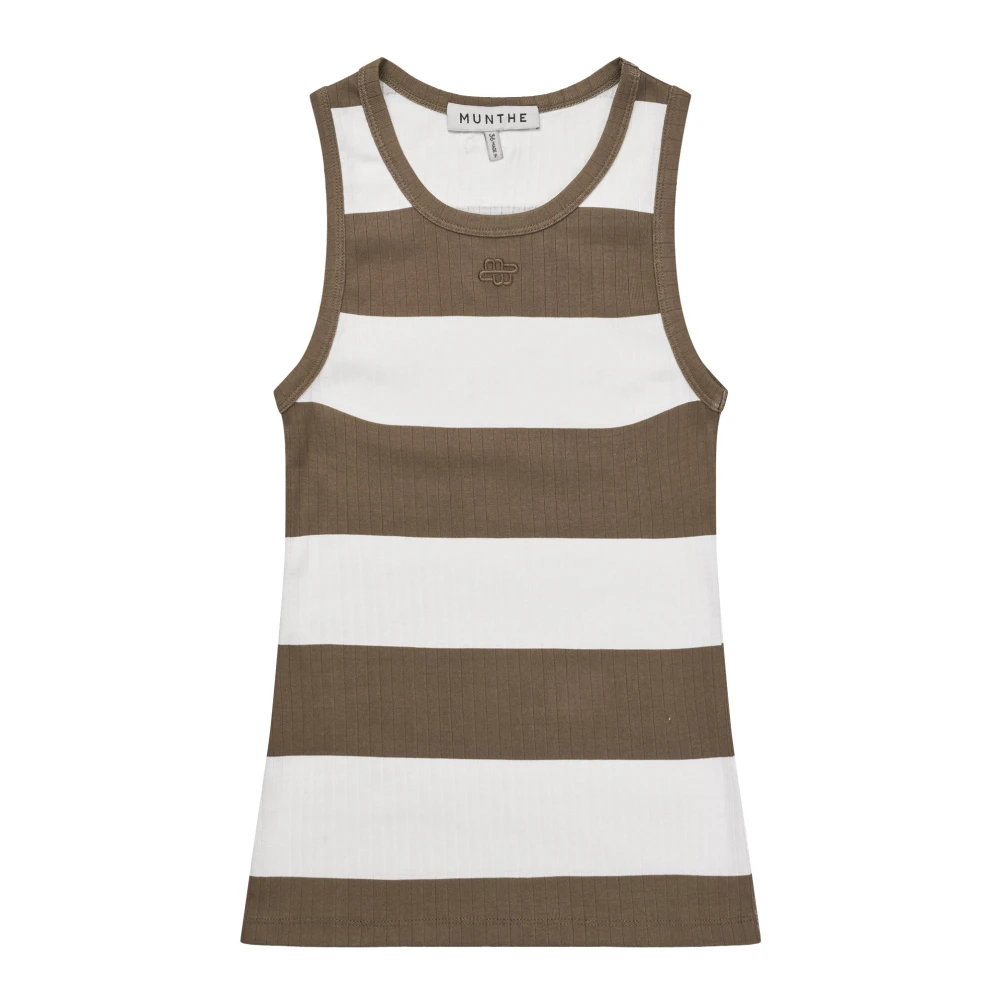 Munthe Vrouw Multicolor Tops Dames, Veelkleurig, L, Gestreept Mouwloos Topje