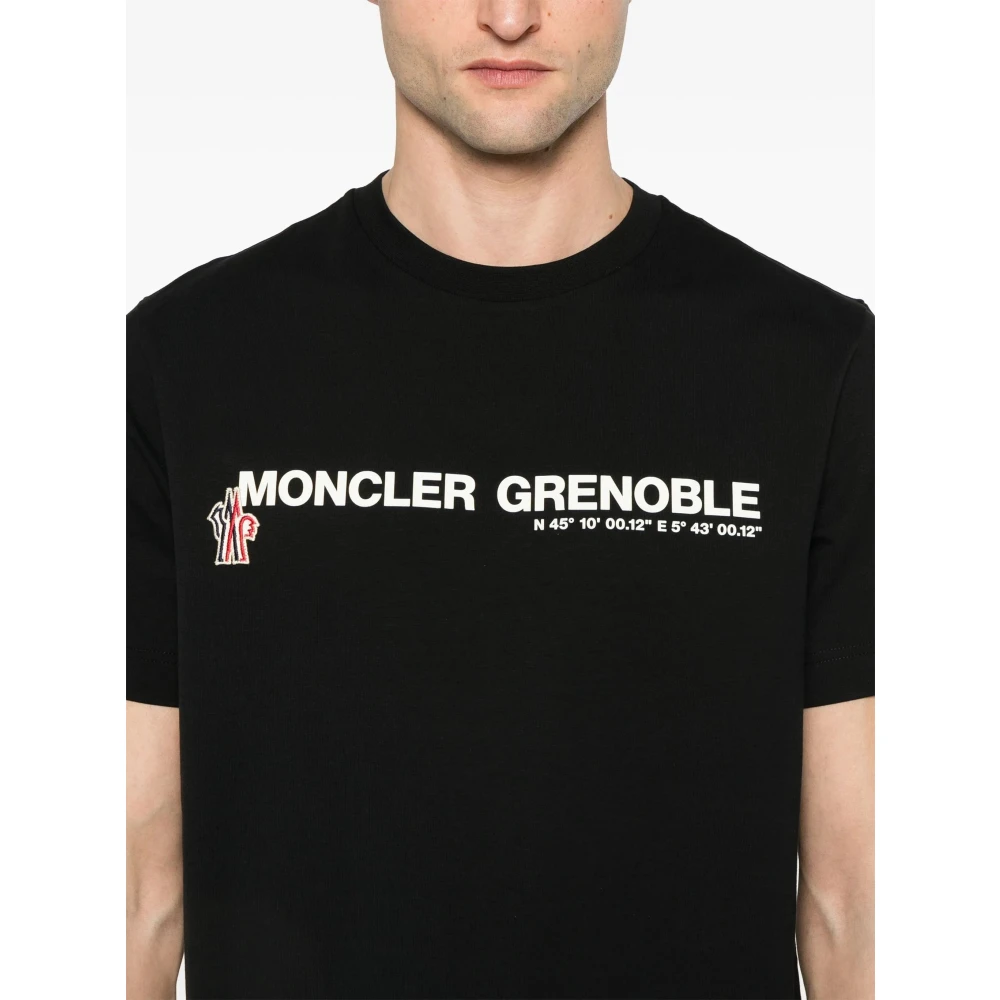 Moncler Casual Katoenen T-Shirt voor Mannen Black Heren