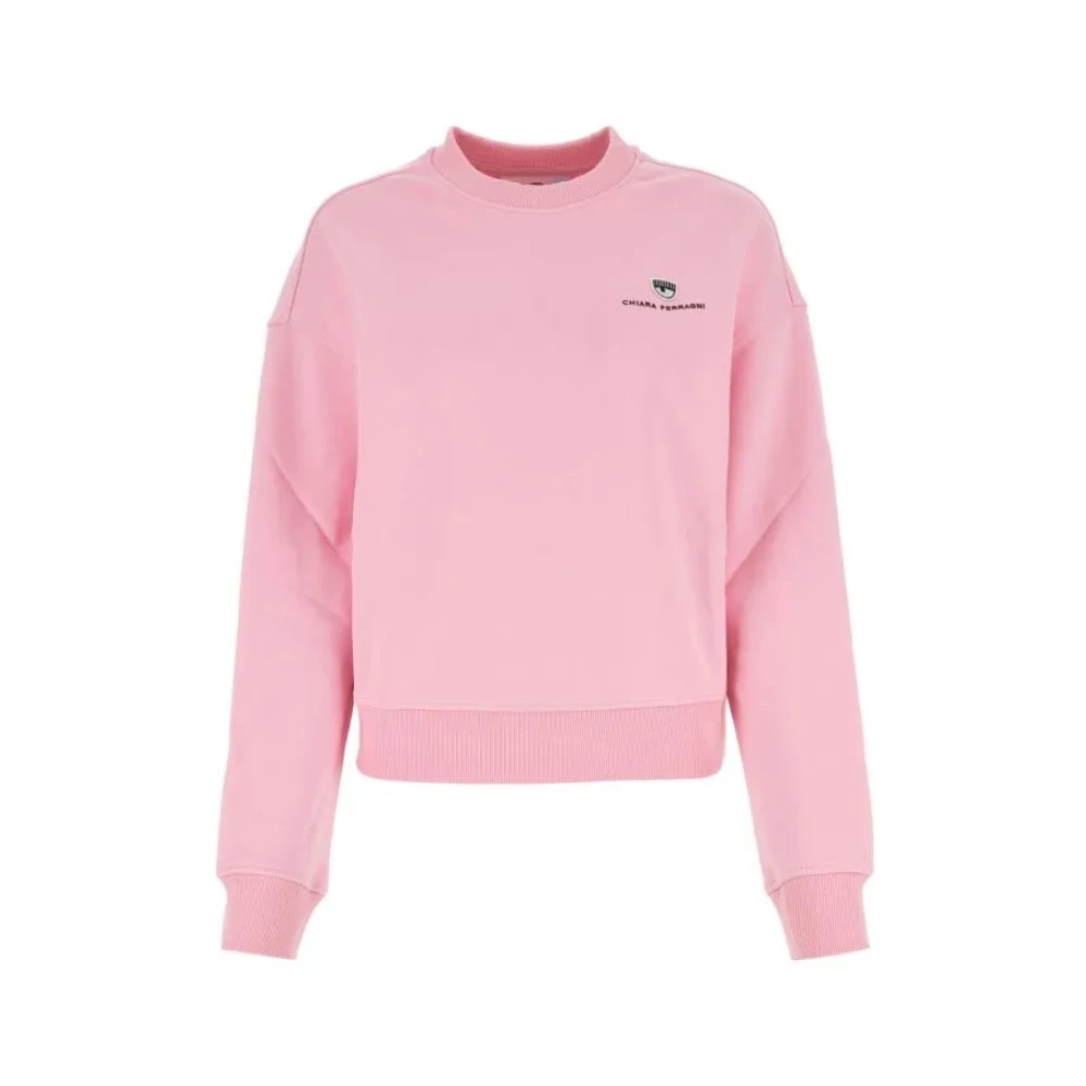 Chiara Ferragni Collection Dames Roze Katoenen Sweatshirt Pink Dames