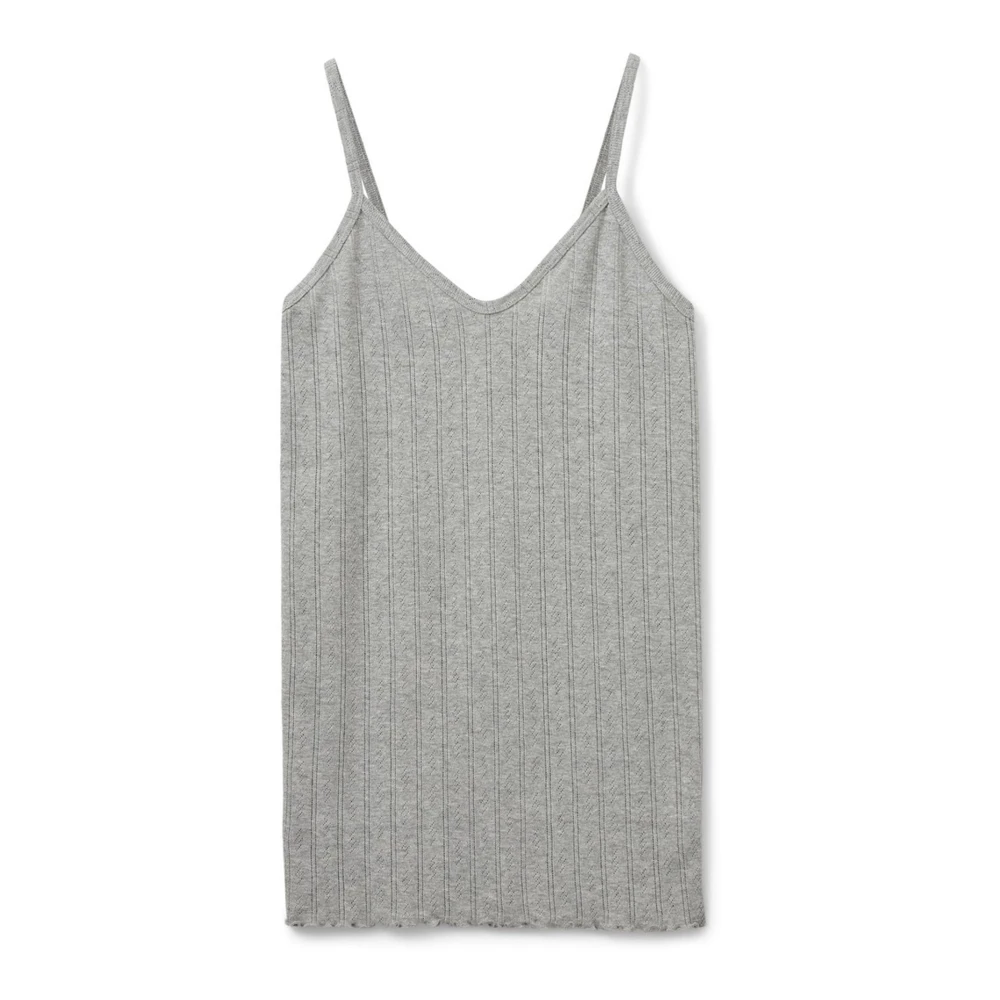 Sofie Schnoor Gray Elegant Faunasw Top Grey Mel - Female - Sleeveless Tops - Xl - Tops