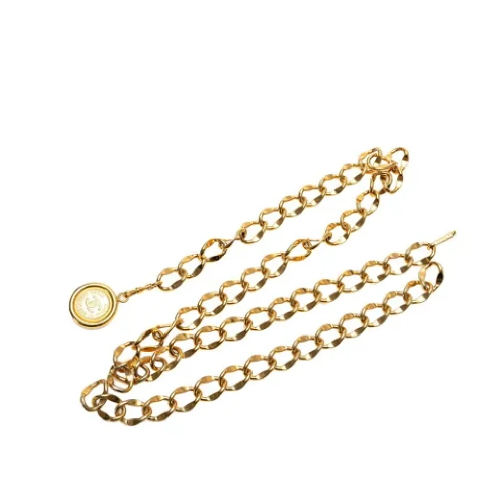 Chanel Vintage Pre-owned Metal belts Yellow Dames