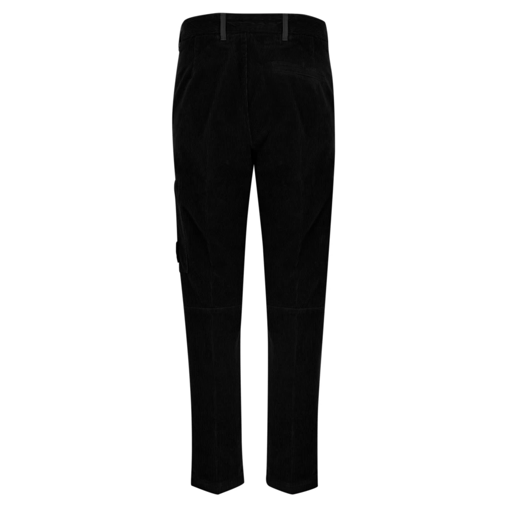Stone Island Blauwe Corduroy Cargo Broek Blue Heren