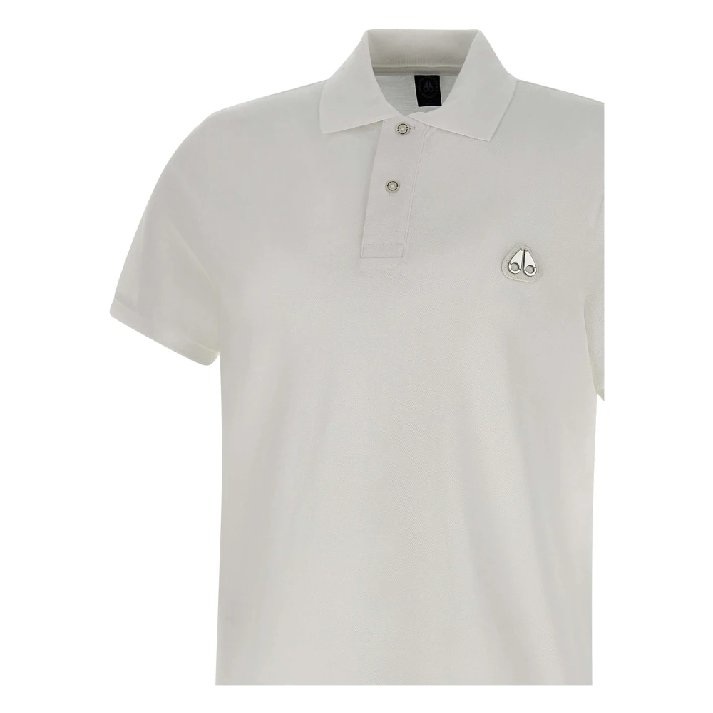 Moose Knuckles Wit Katoenen Poloshirt met Logo White Heren