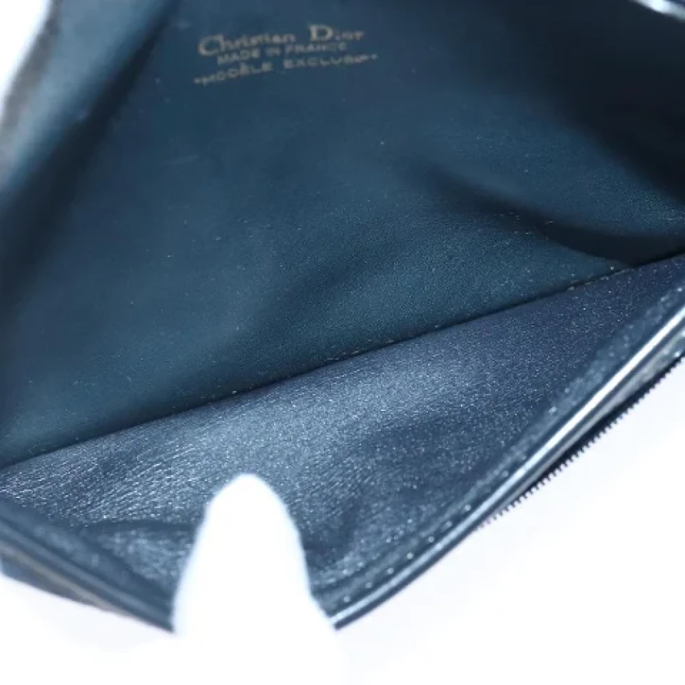 Dior Vintage Pre-owned Canvas clutches Blue Dames