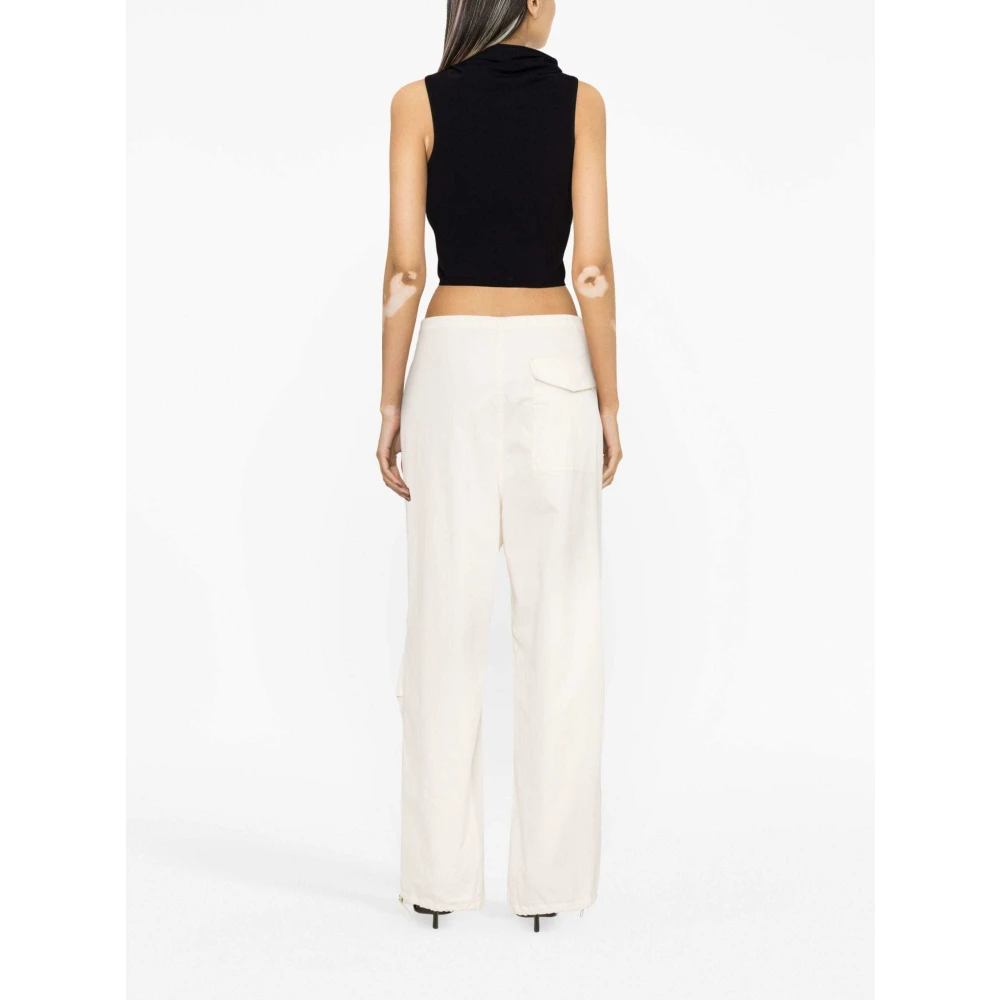 Alaïa Gebreide Hoodie Crop Top Black Dames