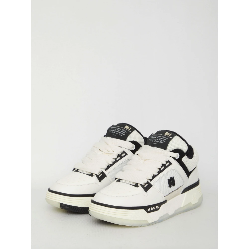 Amiri Witte Leren en Mesh Ma-1 Sneakers White Heren