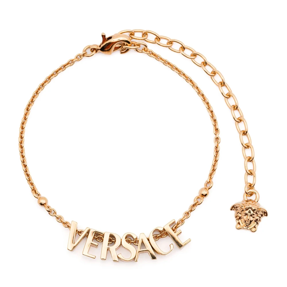Versace Men's Yellow Logo Bracelet - Bracelets - One Size - Accessories