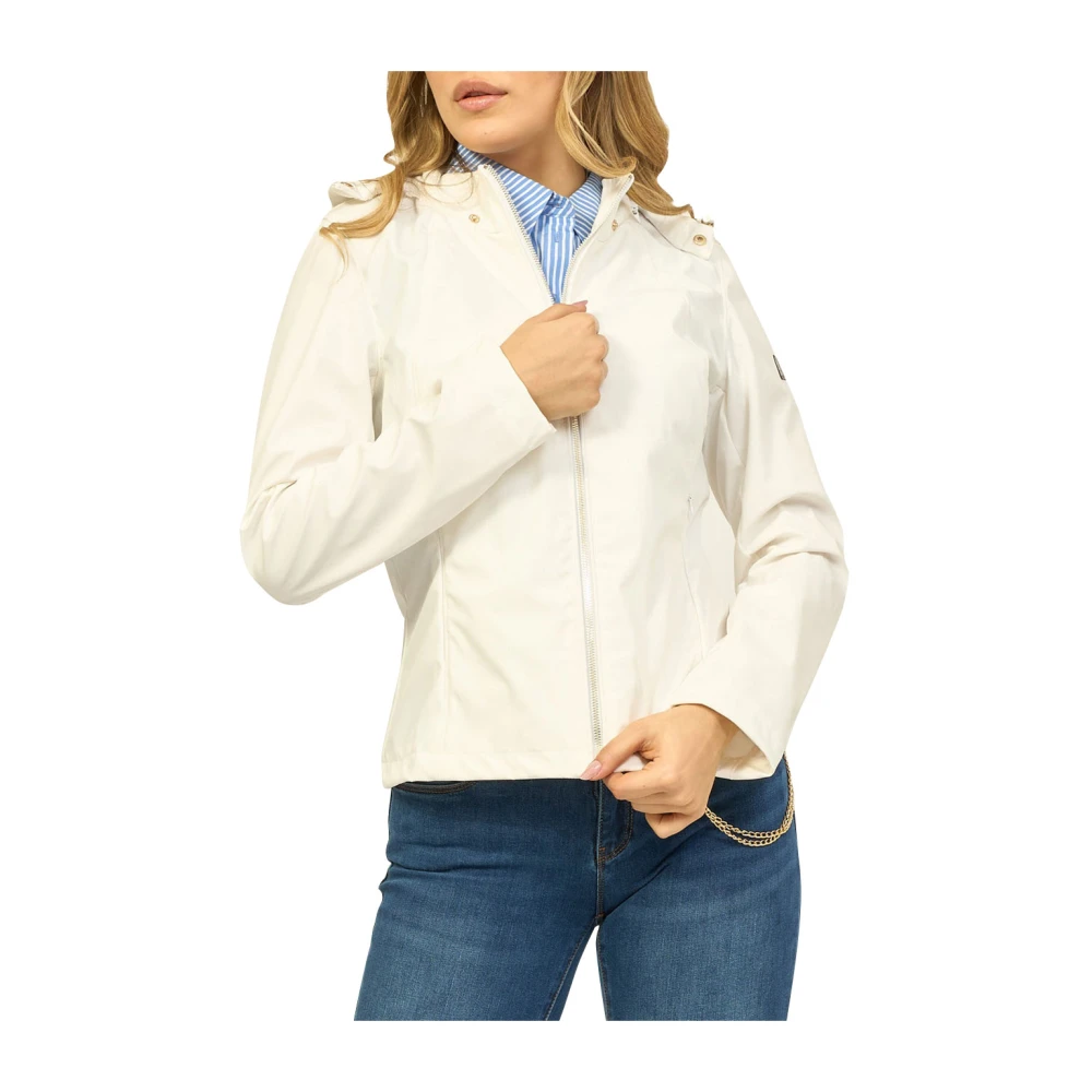 YES ZEE Softshell Hoodie Ivoor White Dames