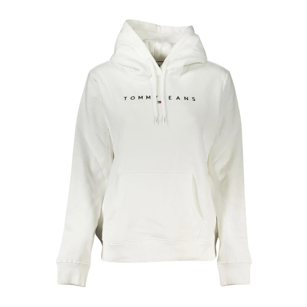 Tommy Hilfiger Witte Hoodie met Borduursel White Dames