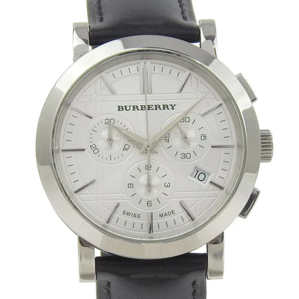 Burberry Vintage Pre-owned Rostfritt stal klockor Gray, Herr