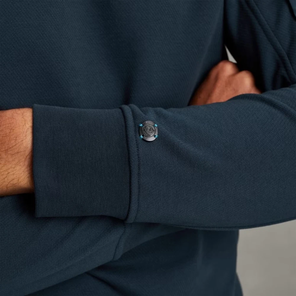 Cast Iron Terry Sweatshirt Regular Fit Blue Heren