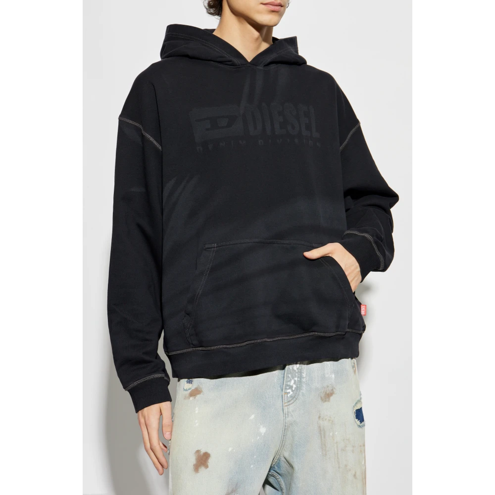 Diesel Hoodie S-Boxt-Hood-R9 Black Heren