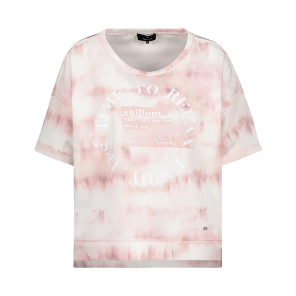 Monari Batikpatroon Rood T-shirt Multicolor Dames