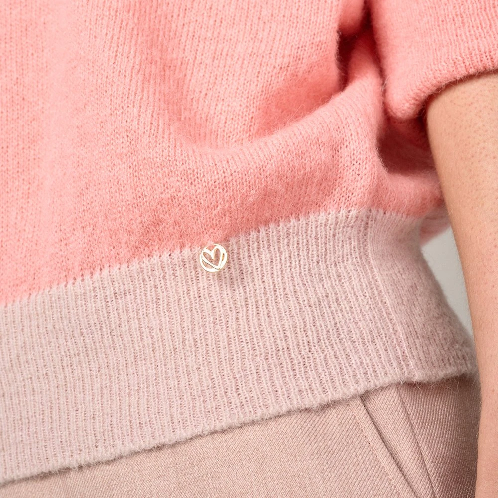 Marie Méro Multicolor Gebreide Batwing Sweater Pink Dames