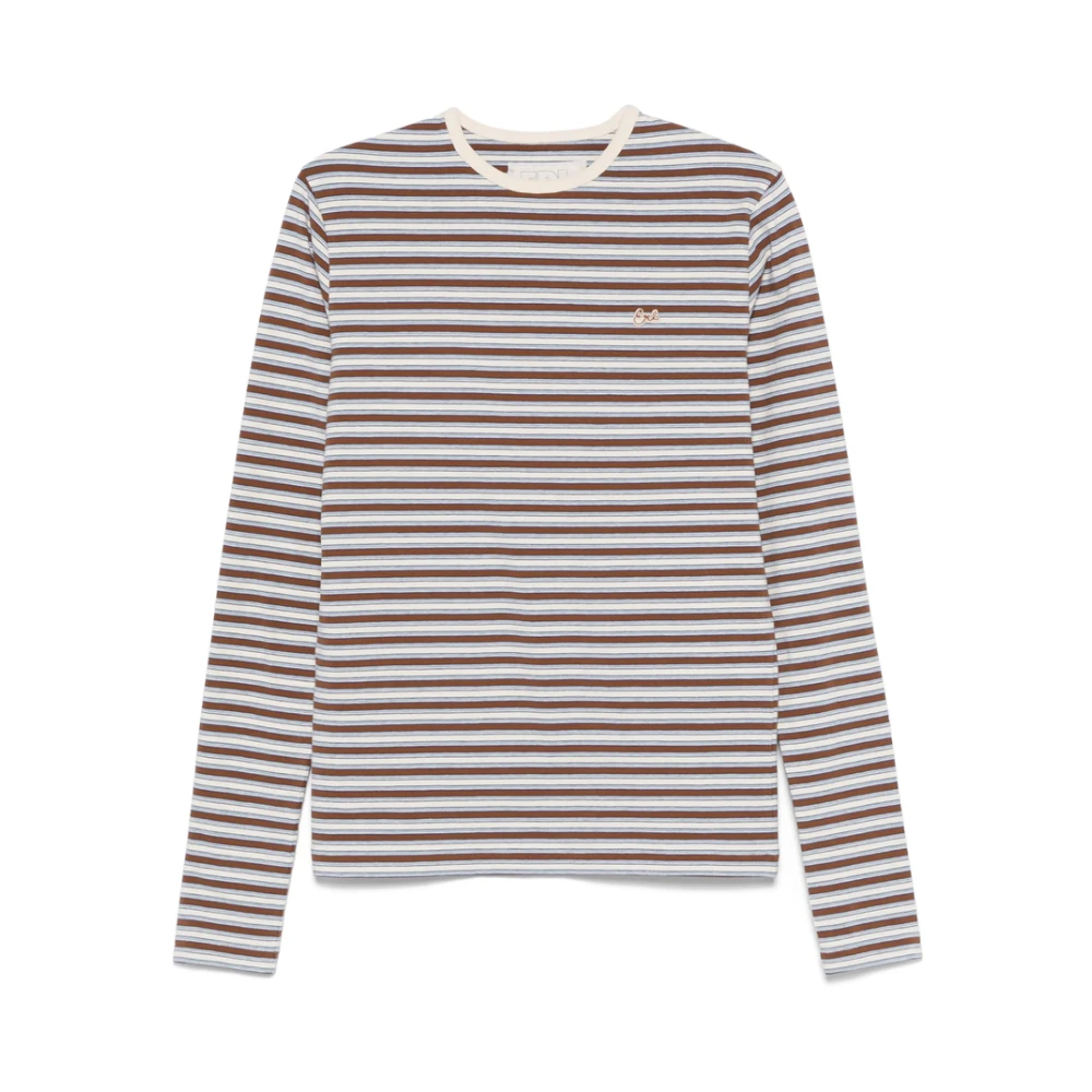 ERL Bruine Logo Patch Crew Neck T-shirt Brown Heren