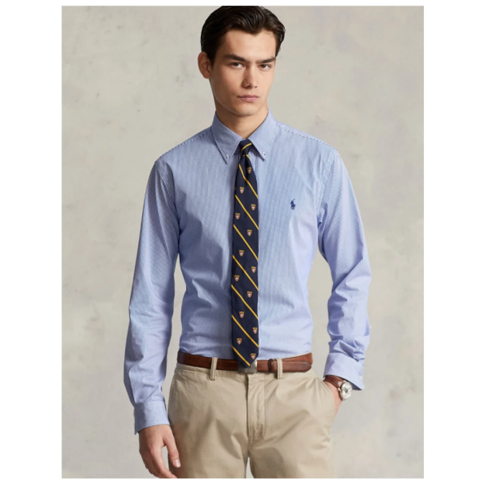 Polo Ralph Lauren Gepersonaliseerd Gestreept Overhemd Blue Heren