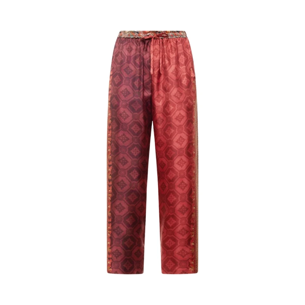 Pierre-Louis Mascia Women's Red Aloe 10959 Wide Trousers