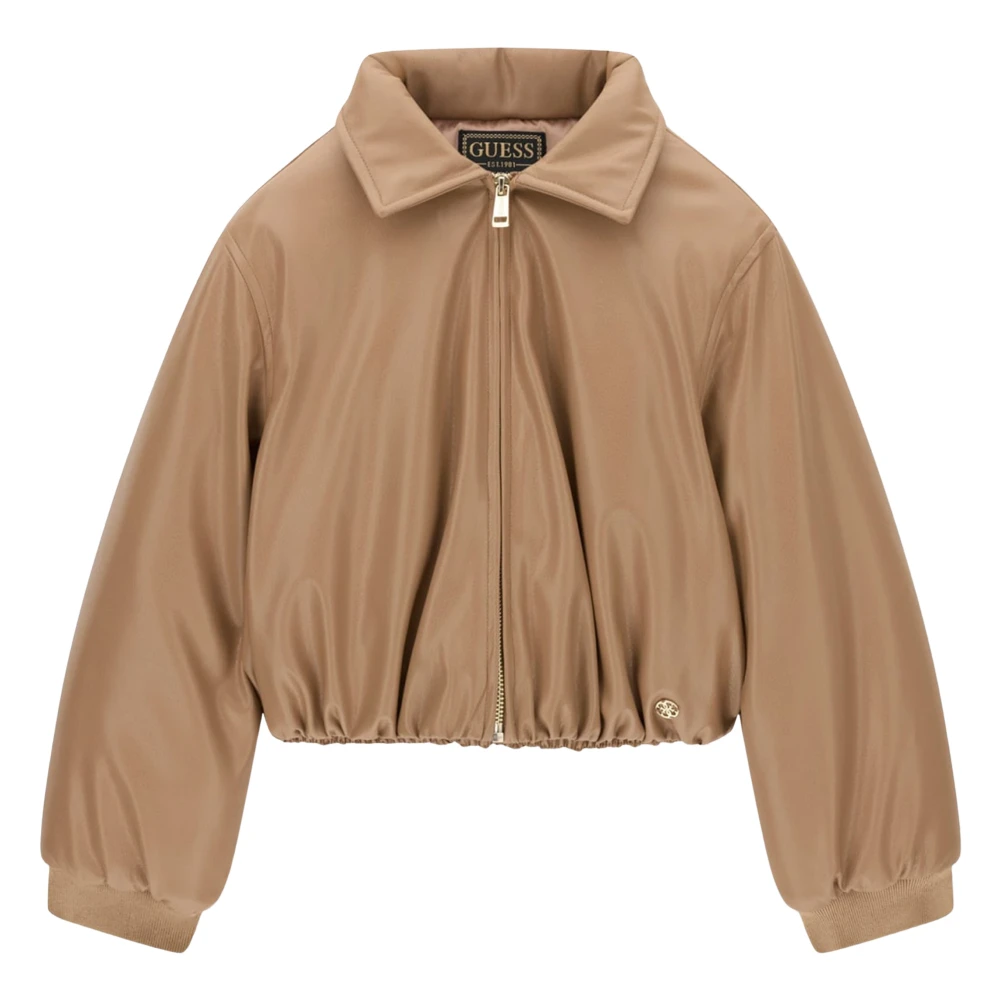 Guess Brown Light Jackets, Female, 14 Y, Padded Bomber Jacket