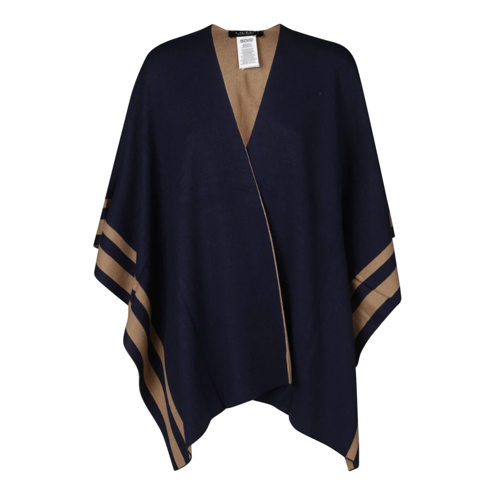 Ralph Lauren JET Setter Poncho Blue Dames